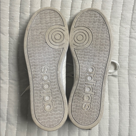 Adidas Women's White Sneakers with Black Stripes - Picture 5 of 6